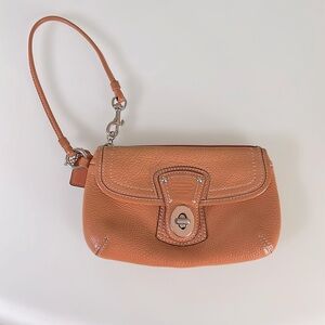 Coach Leather Wristlet with Strap